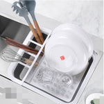 Folding Kitchen Dish Drainer Drying Rack Tableware Plate Holder Dinnerware Shelf Storage Organizer Kitchen Accessories