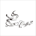 Coffee Cup Pattern Living Room Dining Table Kitchen Wall Sticker