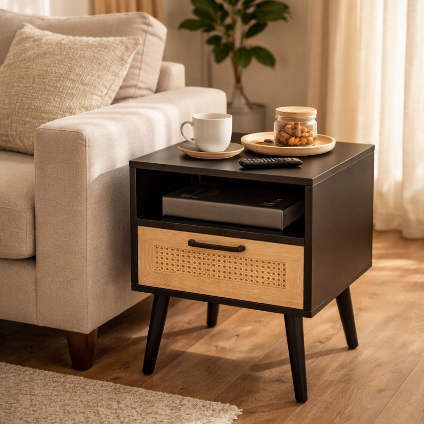 Modern Nightstand with Storage