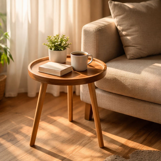 Wooden Side Table for Living Room