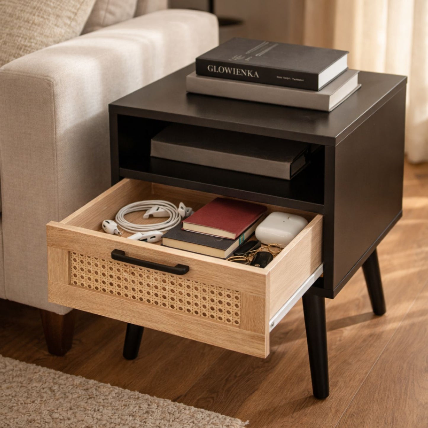 Modern Nightstand with Storage