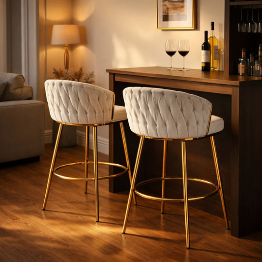 Velvet Counter Height Bar Stool