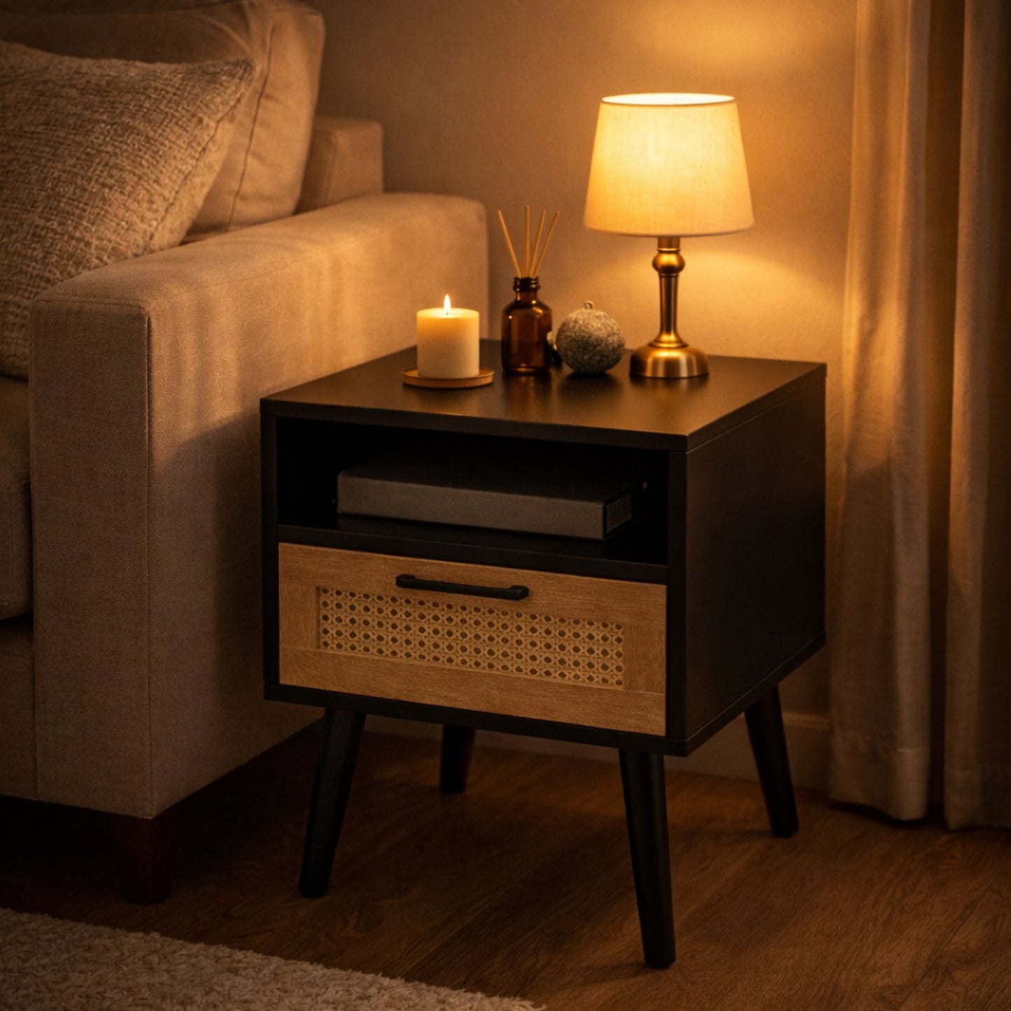 Modern Nightstand with Storage