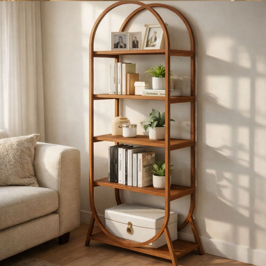 Arched 5-Tier Bookshelf
