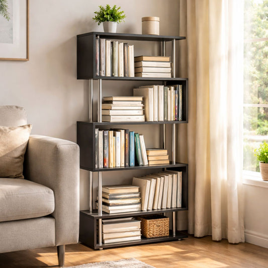 Modern S-Shaped Bookcase